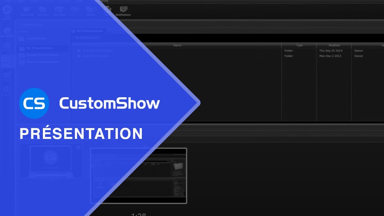 CustomShow : Pr&eacute;sentation du logiciel