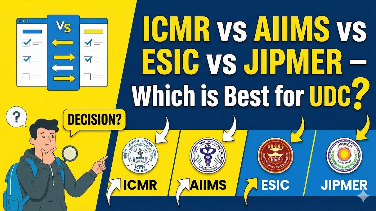 ICMR vs AIIMS vs ESIC vs JIPMER🔥 Which is Best for UDC/LDC/SSO? How to fill preference for AIIMS CRE