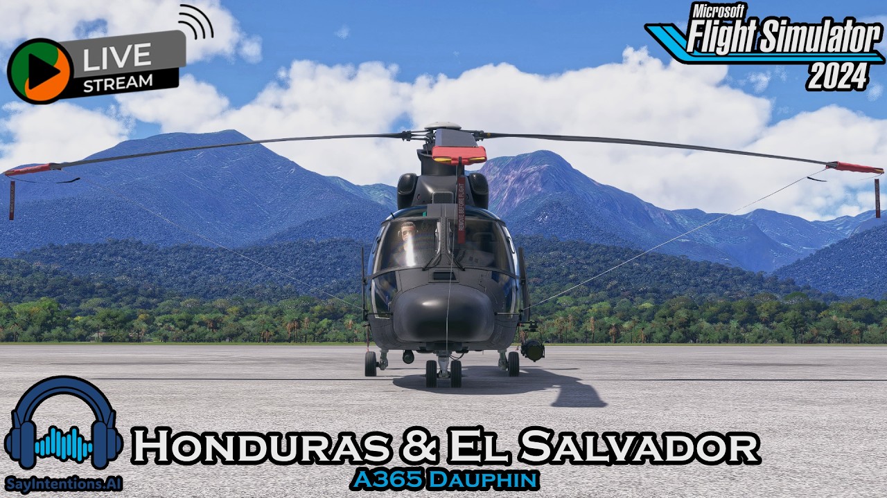 AS365 Dauphin | Honduras to El Salvador | Mountain Helicopter Adventure | MSFS 2024 🚁