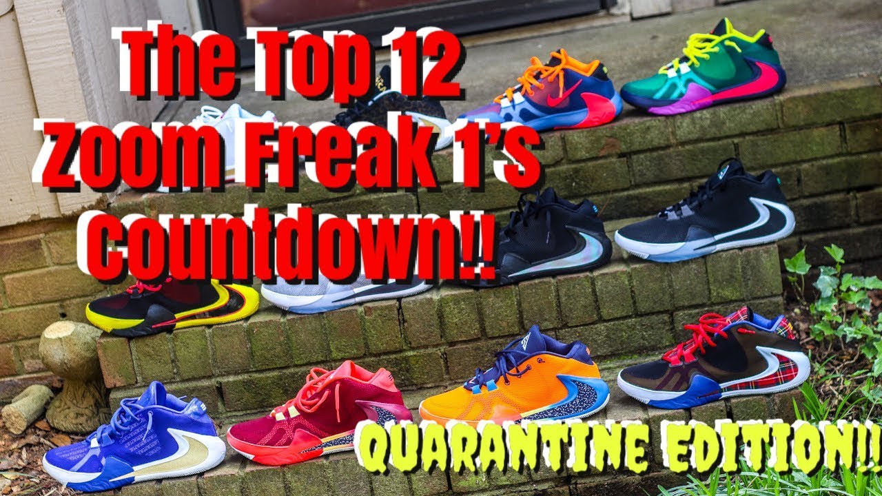 NIKE ZOOM FREAK 1 TOP 12 COUNTDOWN!! QUARANTINE EDITION!!