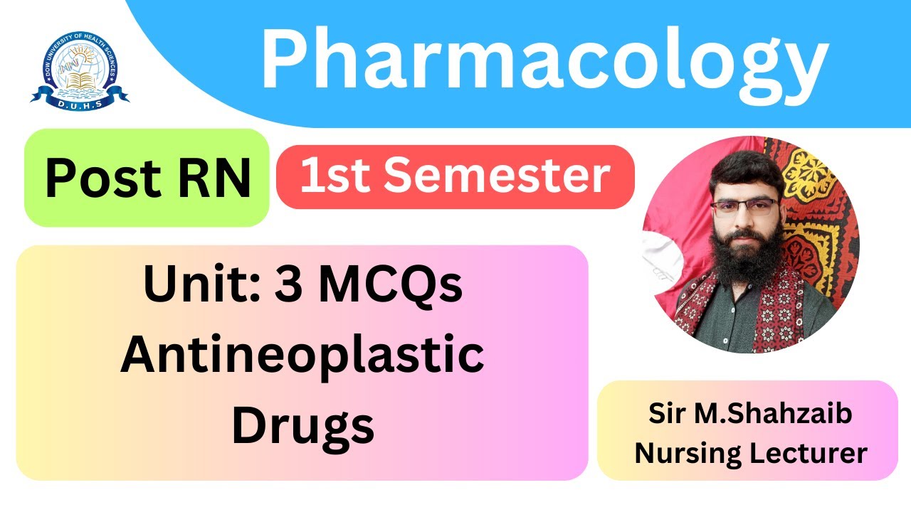 Post RN Pharmacology Unit:3 ( Antineoplastic Drugs ) MCQs for Exam Preparation