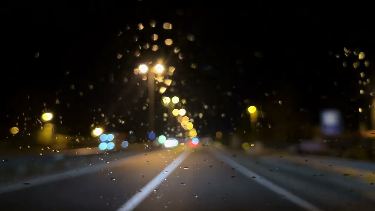Calm Night Drive in Rain & Snow ❄️🌧️ (4K)