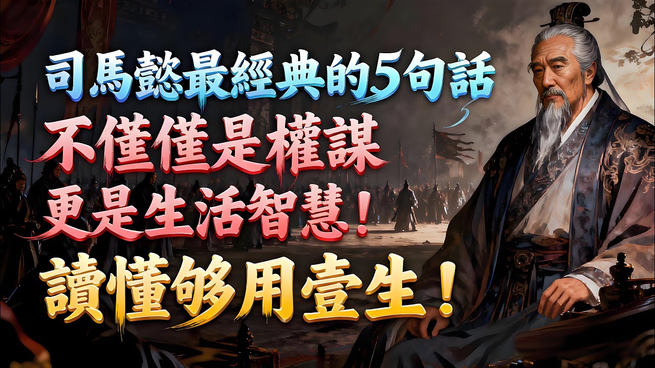 司馬懿最經典的5句話，不僅僅是權謀，更是生活智慧！讀懂夠用壹生！#人生智慧 #中老年生活 #處世之道