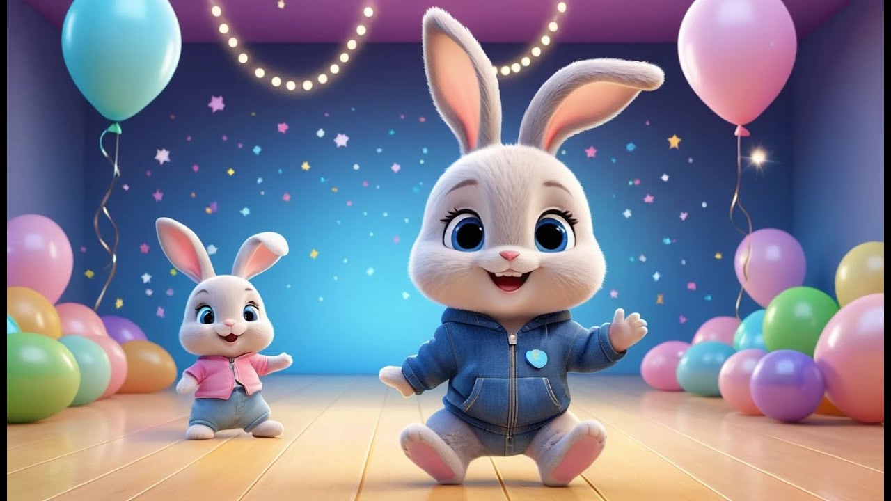 Baby Bunny Hop Dance | Fun Learning & Action Song for Toddlers