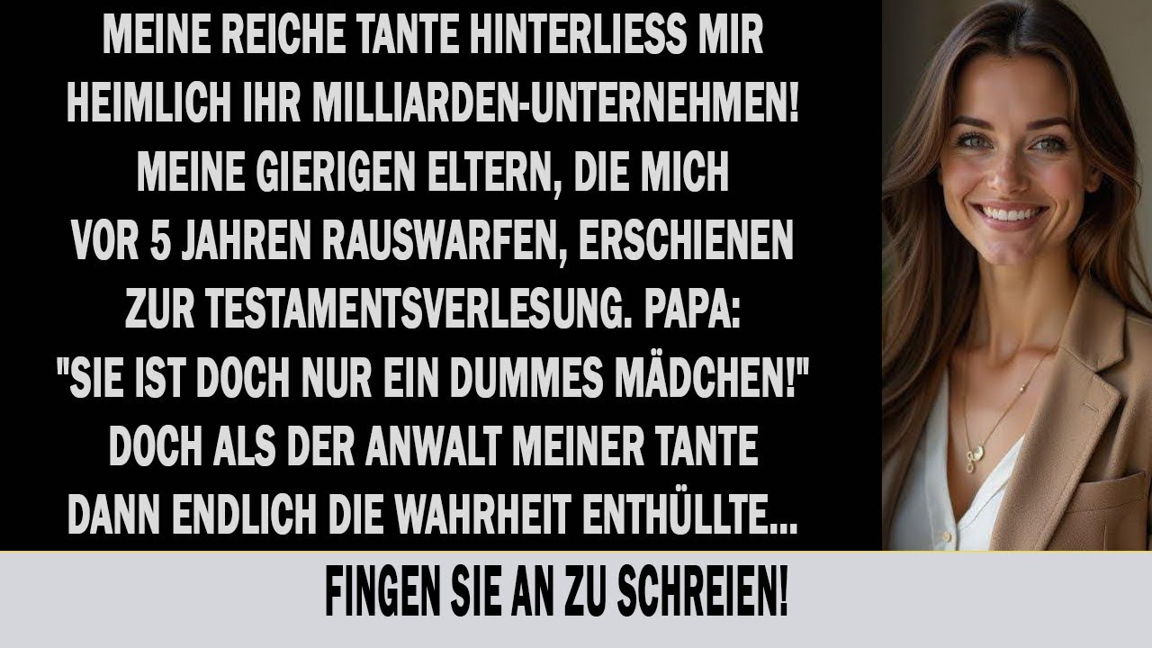Der geheime Plan meiner reichen Tante änderte alles – und entlarvte meine Eltern vollständig.