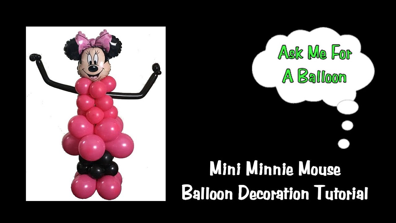 Table Top Minnie Mouse Balloon Decoration Tutorial