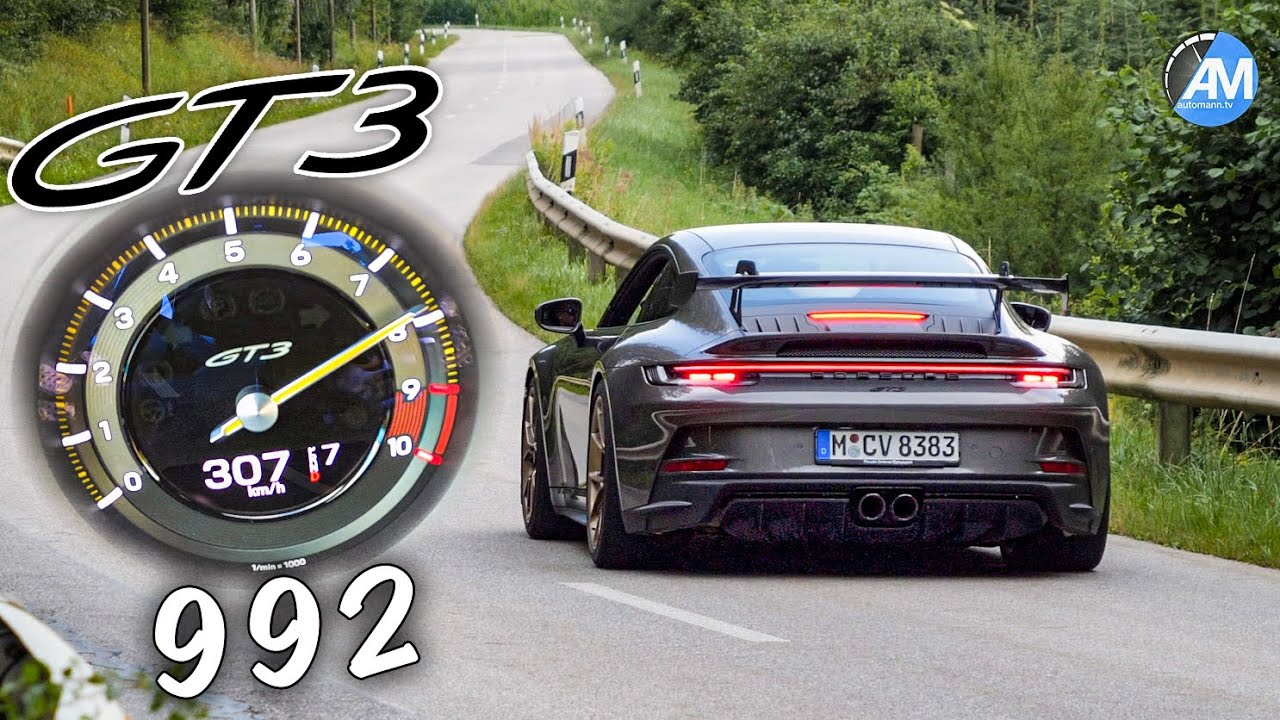 Porsche 992 GT3 | 0-307 km/h acceleration🏁 | by Automann in 4K