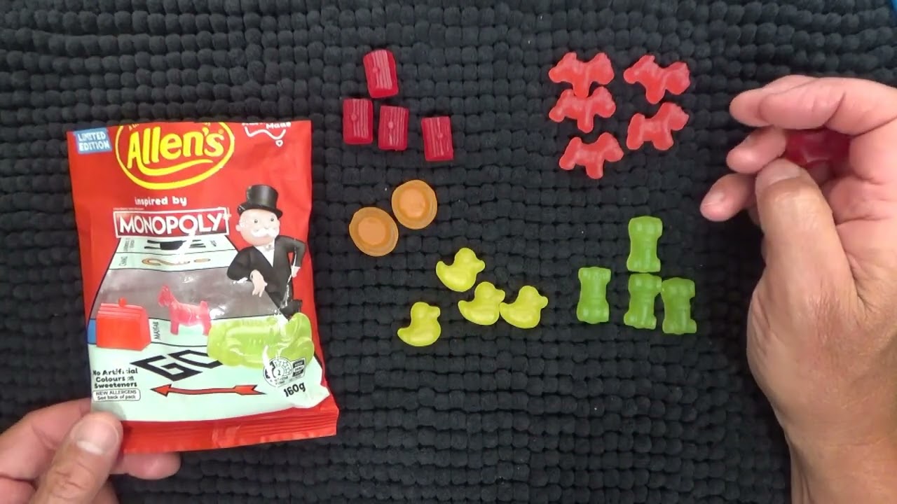 ASMR - Whispering While Eating Monopoly Pieces - Chewy Lolly / Candy / Sweets - Australian Content