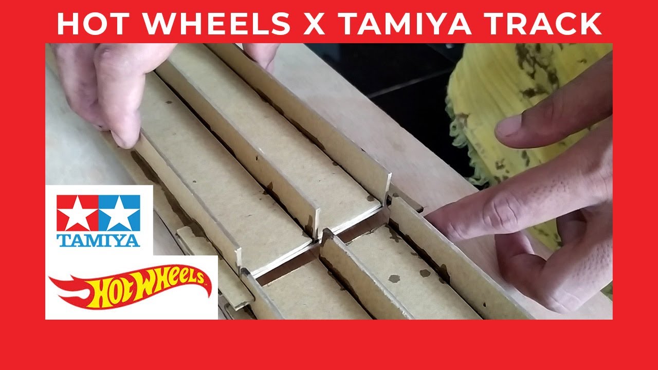 Membuat Track Hot Wheels X Tamiya Dari Kertas Karton Part 1 - Track Lurus