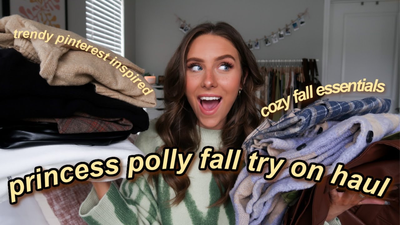 HUGE PRINCESS POLLY FALL + WINTER TRY ON HAUL 2021 | trendy clothing essentials