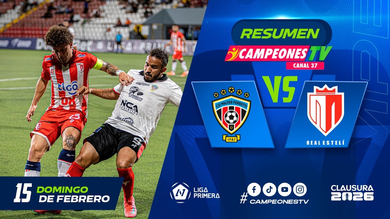 Resumen: Real Estelí aplasta 4-0 a Walter Ferretti | Jornada 7 Liga Primera | 15/02/2026