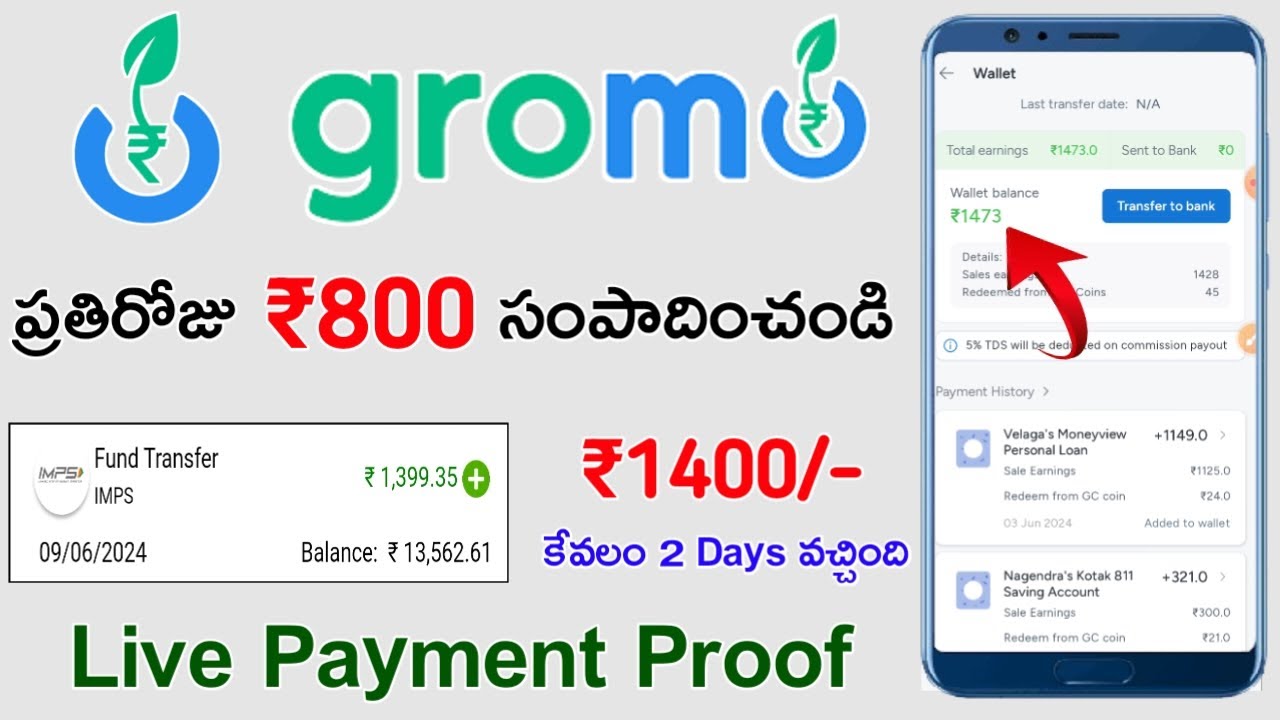 How to make money online 2024 / Gromo Refer and Earn/ Earn Money online without investment / Money