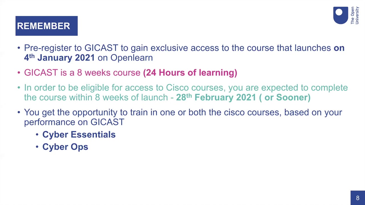 Gamified Intelligent Cyber Aptitude and Skills Training(GICAST) -Free Course