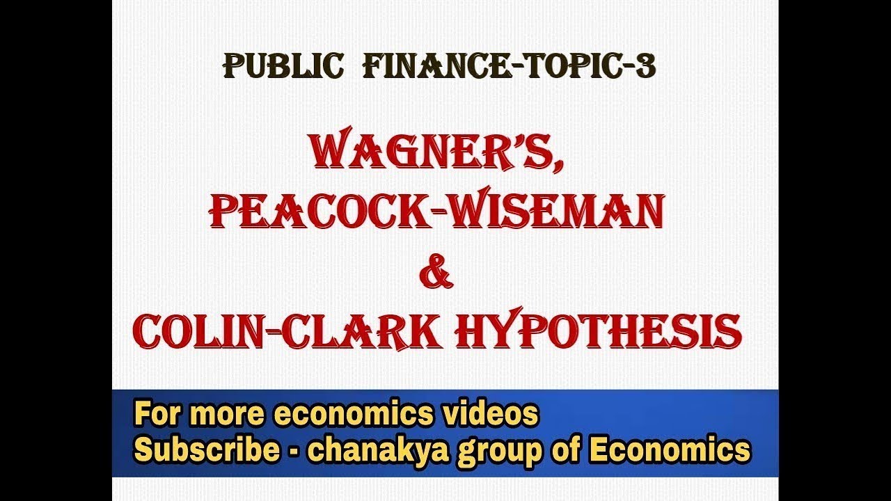 #3. Adolf Wagner’s hypothesis, Peacock-wiseman hypo, colin clark hypothesis