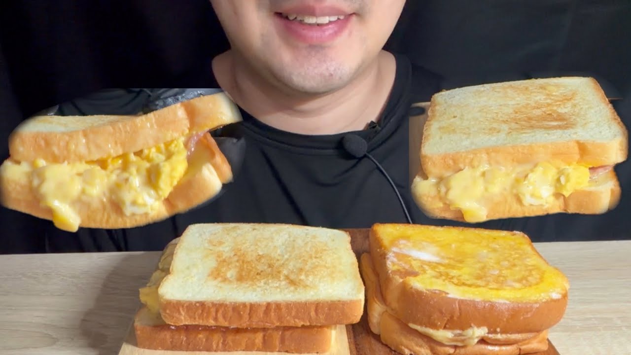 ASMR 콘베이컨에그마요 프렌치크림브리오슈 이삭토스트 Isaac Toast Corn Bacon Egg Mayo French Cream Brioche MUKBANG