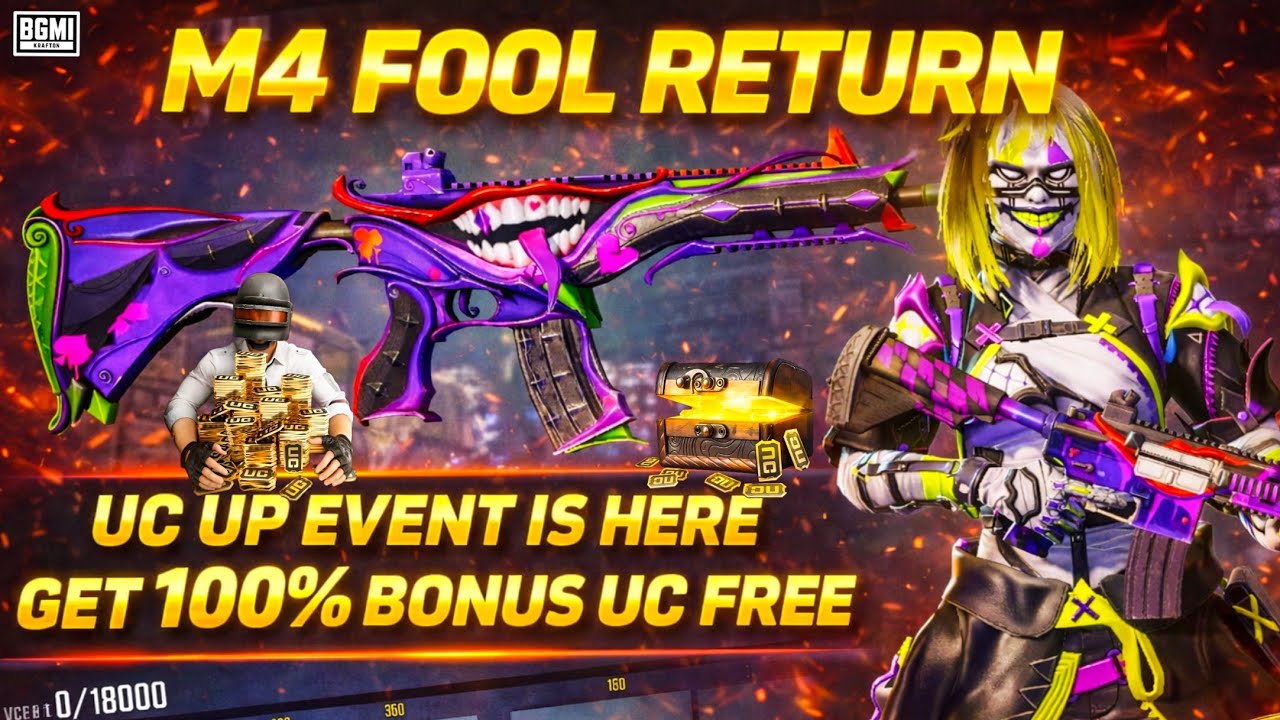 🔥BGMI M416 FOOL CRATE IS BACK😱 | UC UP EVENT 100% GET BONUS UC😱 | DAILY FORTUNE PACK