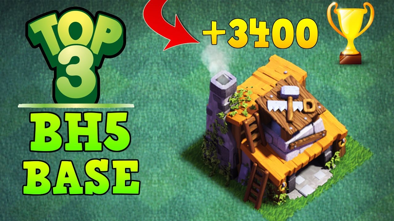 TOP 3 BEST Builder Hall 5 Base +3400 Trophy | CoC BH5 Builder Base Layout | Clash of Clans