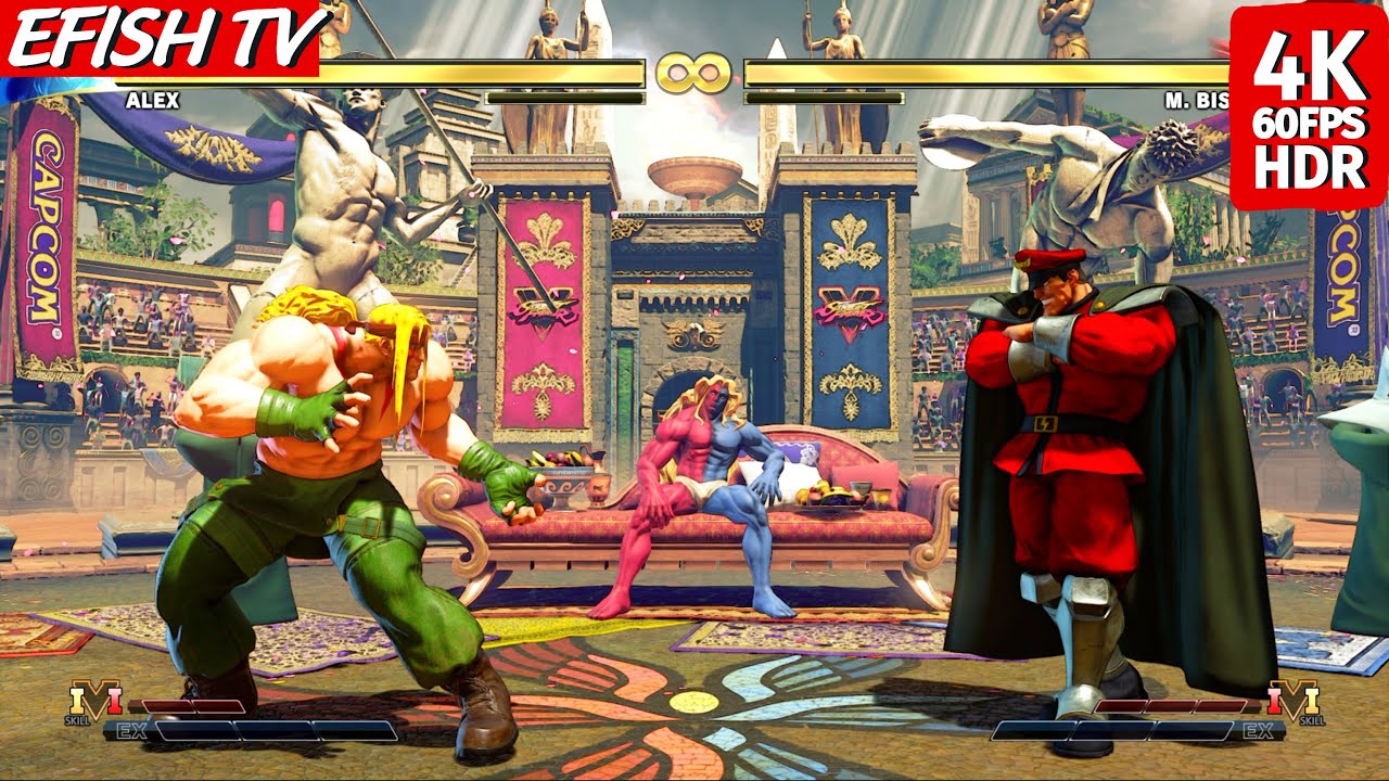 Alex vs M. Bison (Hardest AI) - Street Fighter V | PS5 4K 60FPS