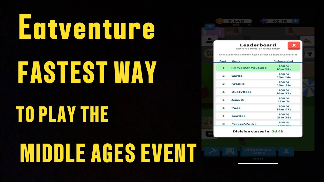Eatventure: How to play the Middle Ages event the fastest