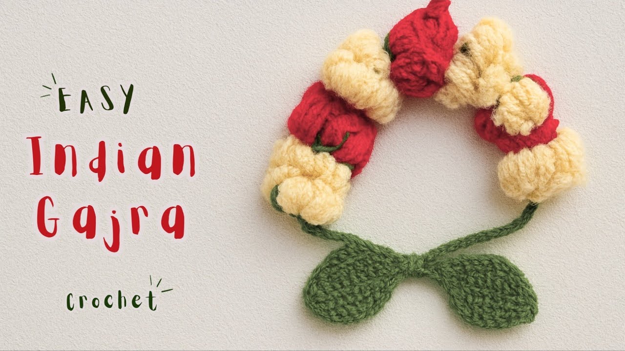 Easy Indian gajra | woolen gajra | crochet