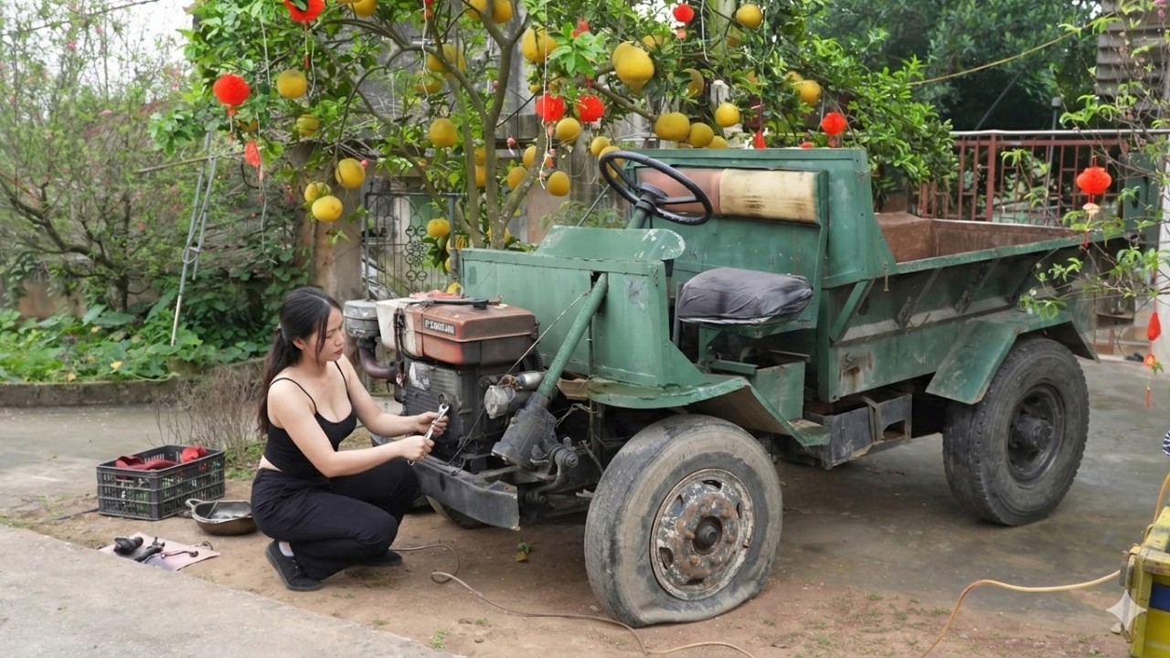 FULL VIDEO: Girl's Challenge: Restoring a Damaged, Rusty Dump Truck to Brand New Condition