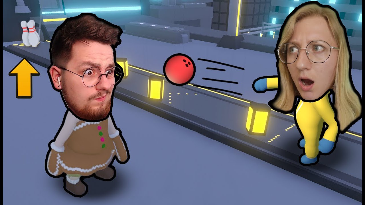 Gramy w KRĘGLE NA DACHU WIEŻOWCA 🎳 - Human: Fall Flat | ZIO i AGU
