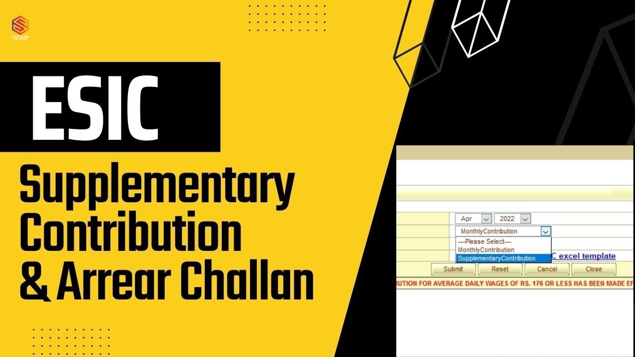 ESIC Supplementary challan Process 2022 | supplementary contribution in esic / Modify challan
