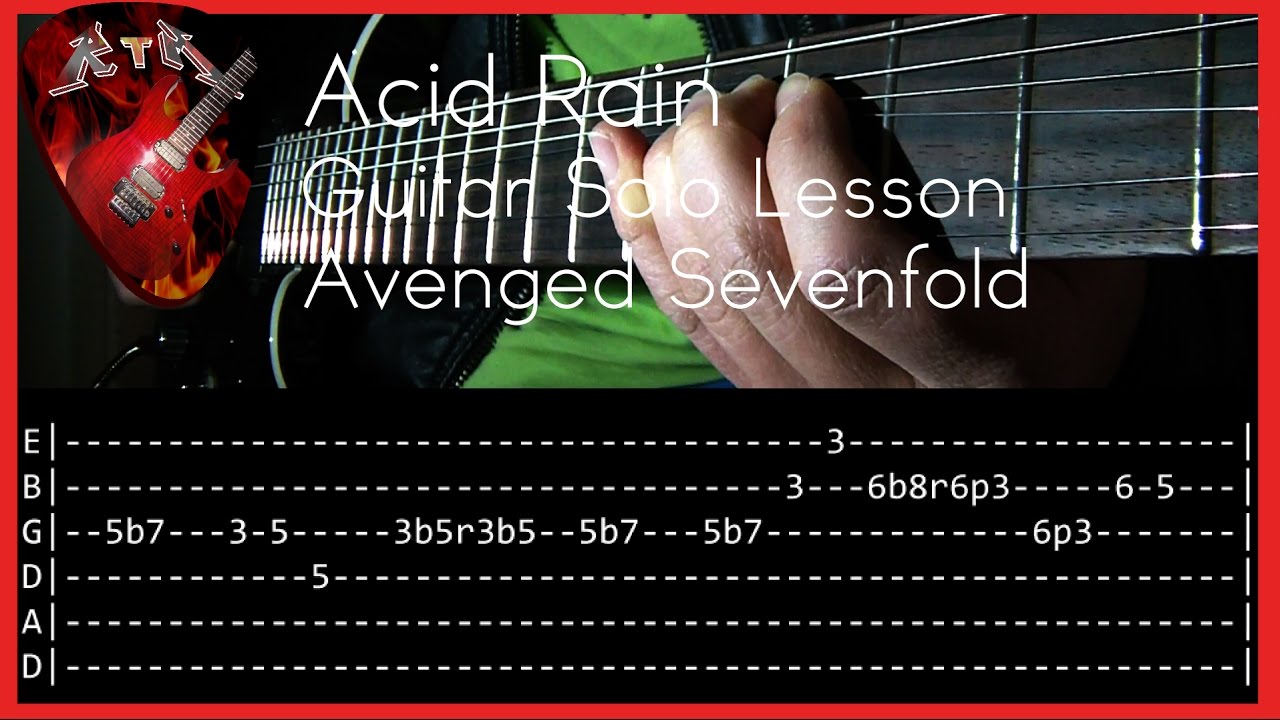 Acid Rain Guitar Solo Lesson - Avenged Sevenfold  (with tabs)