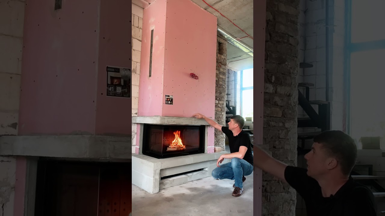 Монтаж каміна Kratki NADIA 14 кутовий камін #камін #installations #опалення #home