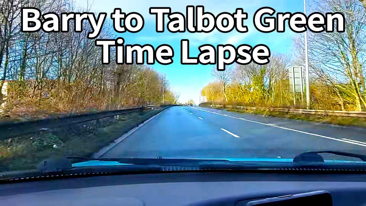 Driving from Barry to Sainsburys in Talbot Green, Driving in the UK Time Lapse