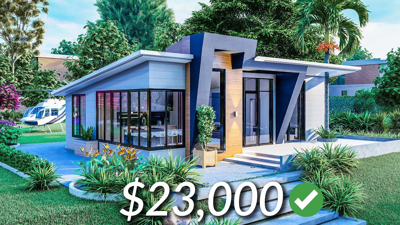 (8x11 Meters) a Tiny Modern House Design | 2 Bedroom House Tour