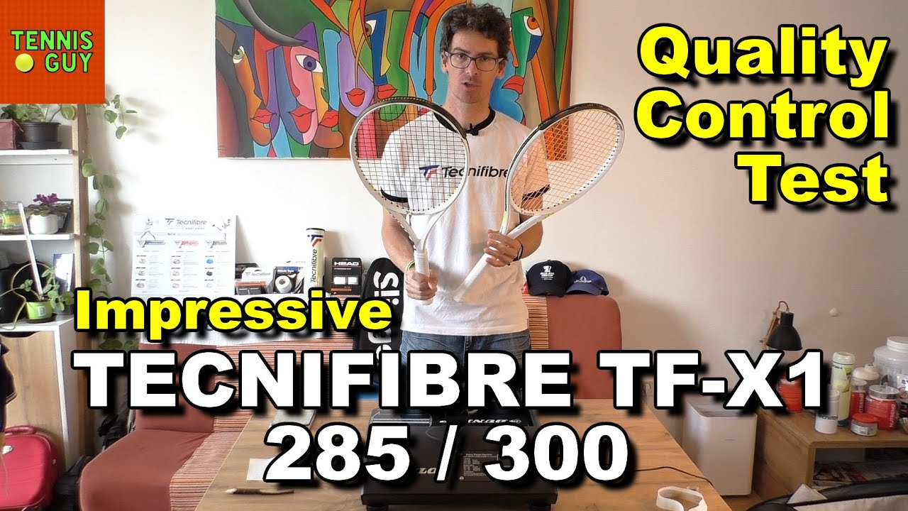 TECNIFIBRE TF-X1 285 / 300 Tennis Rackets  | Quality Control Test | Impressive Precision |