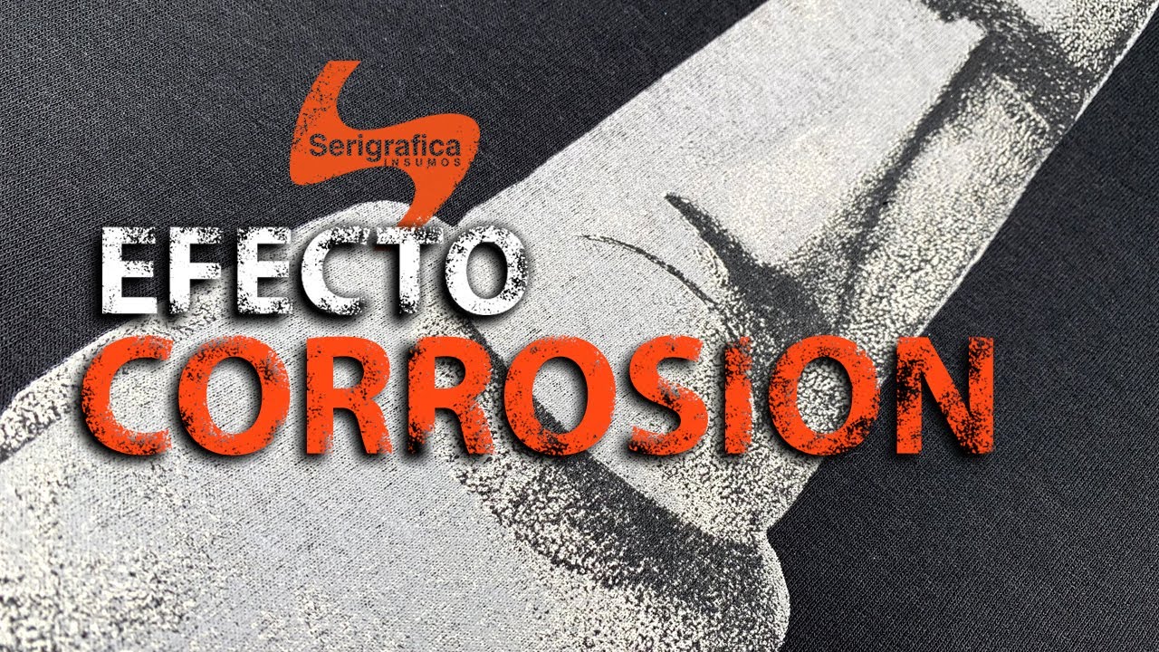 ☝😎 EFECTO CORROSION en #serigrafiatextil tinta cporrosiva o discharge
