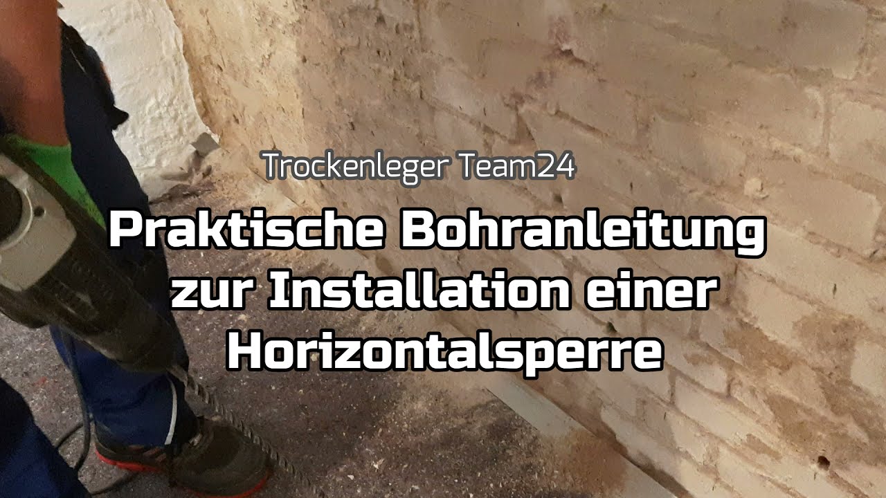 Horizontalsperre per Injektion - Bohranleitung für eine Kellerabdichtung eines Altbaus