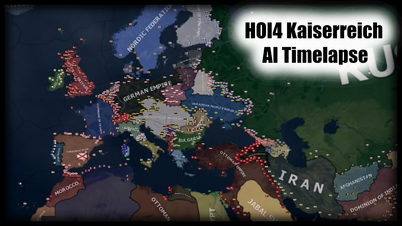 HOI4 Kaiserreich - AI Timelapse