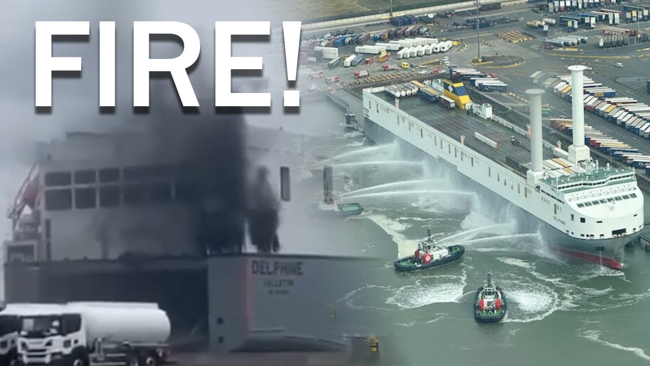 RoRo Ship Delphine Catches Fire with 60 EVs Onboard