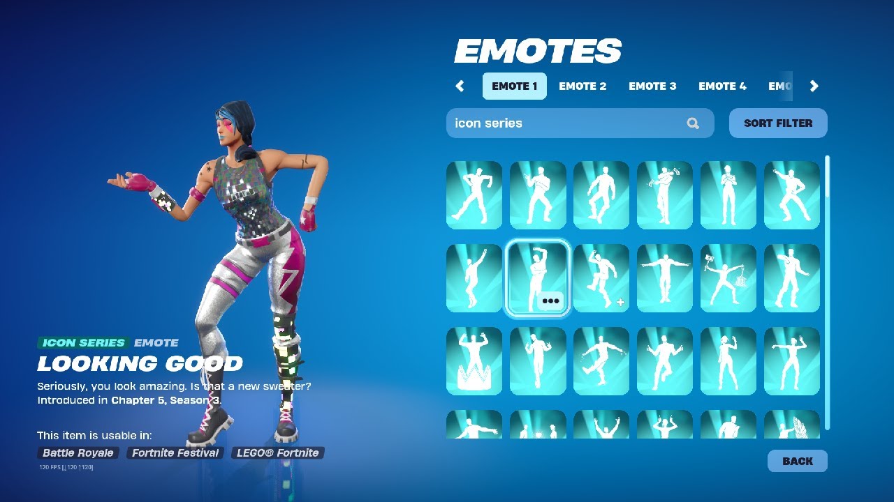ALL NEW ICON SERIES & TIKTOK EMOTES IN FORTNITE! (Looking Good, Heel Click Breakdown, Entranced)