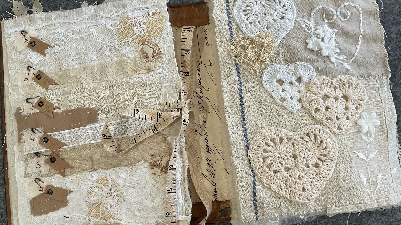 Часть 30: использование сердец в моем журнальном проекте #roxysjournalofstitchery #crochetedheart