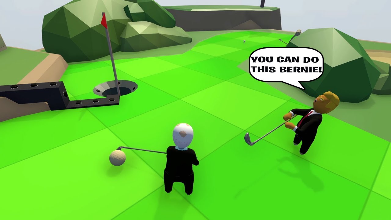 БЕРНИ САНДЕРС И ДОНАЛЬД ТРАМП ИГРАЮТ В ГОЛЬФ В HUMAN FALL FLAT