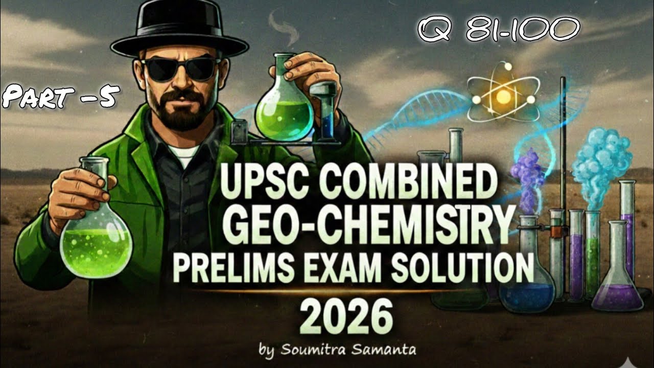 UPSC Combined Geo-Chemistry 2026 | Part 5 | Questions 81–100 Solution | Chemistry with Sou.