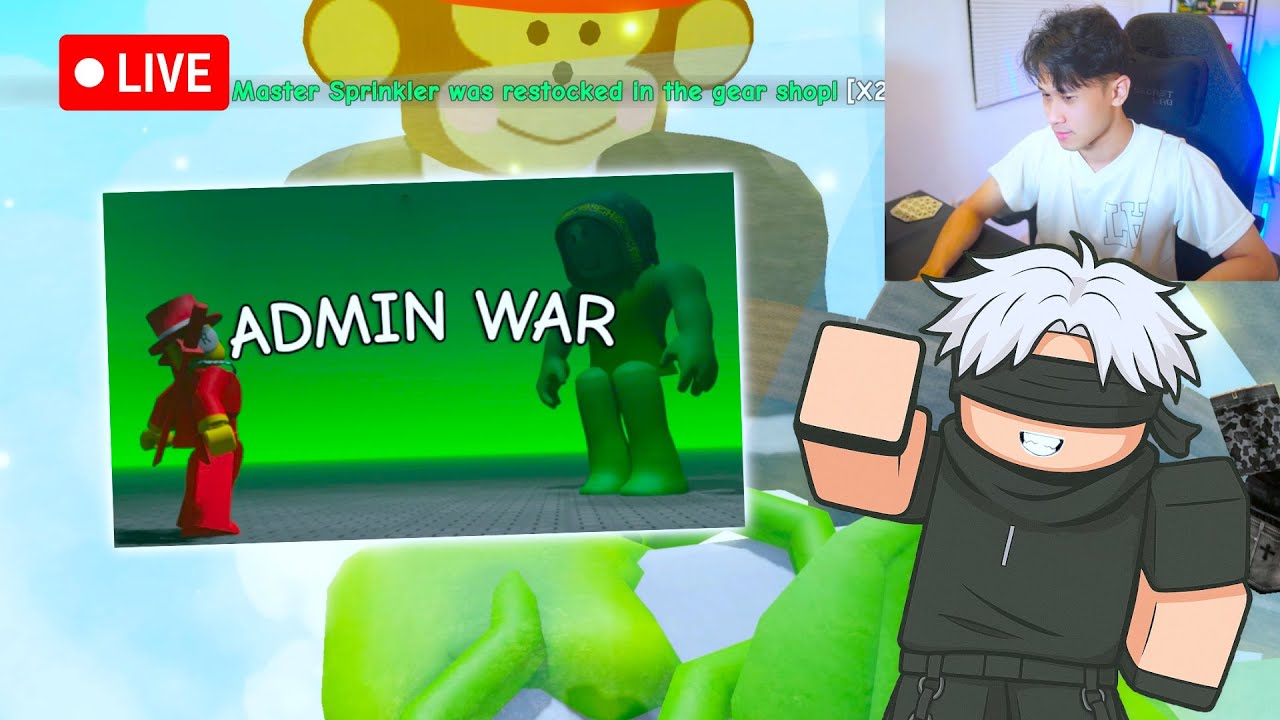 🔴ADMIN WAR GROW A GARDEN !!