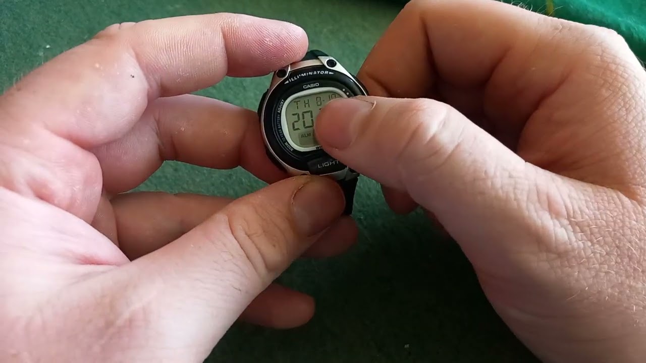 how to set the day, date, month and year on a casio lw-203