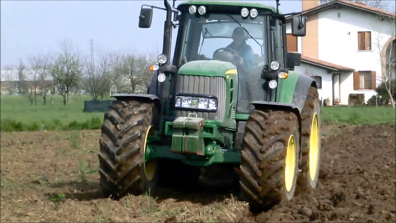 Lavori agricoli parte 3 Aratura 2015+ John Deere 6630 e trivomere