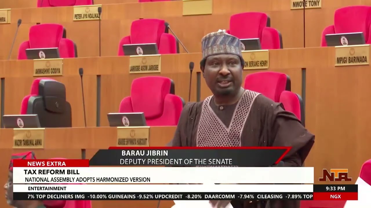 National Assembly Adopts Harmonised Version of Tax Reform Bill | NTA
