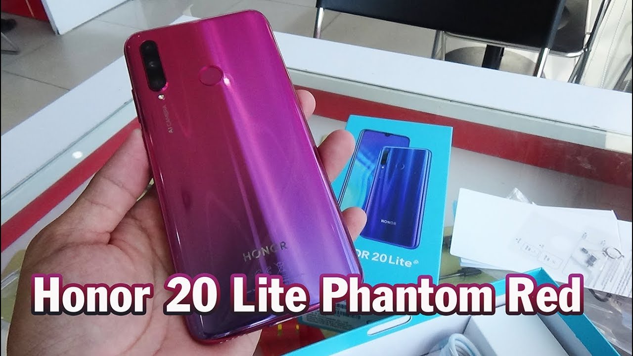 Unboxing Honor 20 Lite Phantom Red color