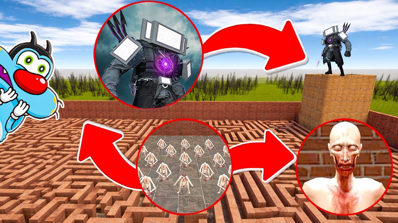 1000 SCP-096 vs Tv Man In Garry mod!