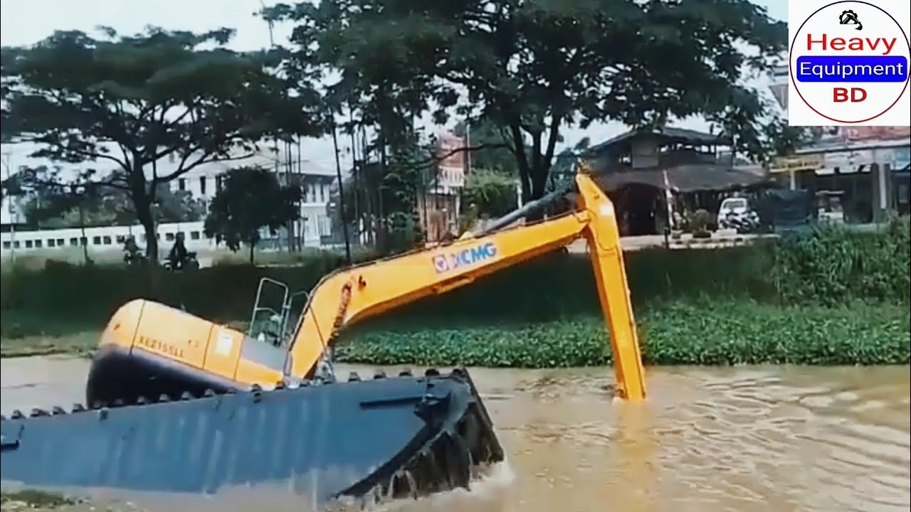 The floating excavator sank | XCMG Excavator | Excavator Accident