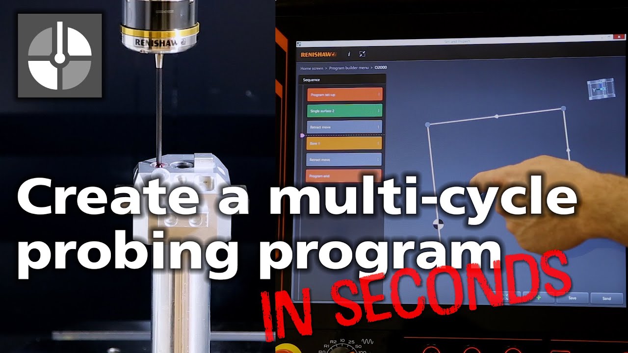Multi-cycle probing program for automated manufacture using Set and Inspect on a Mazak controller