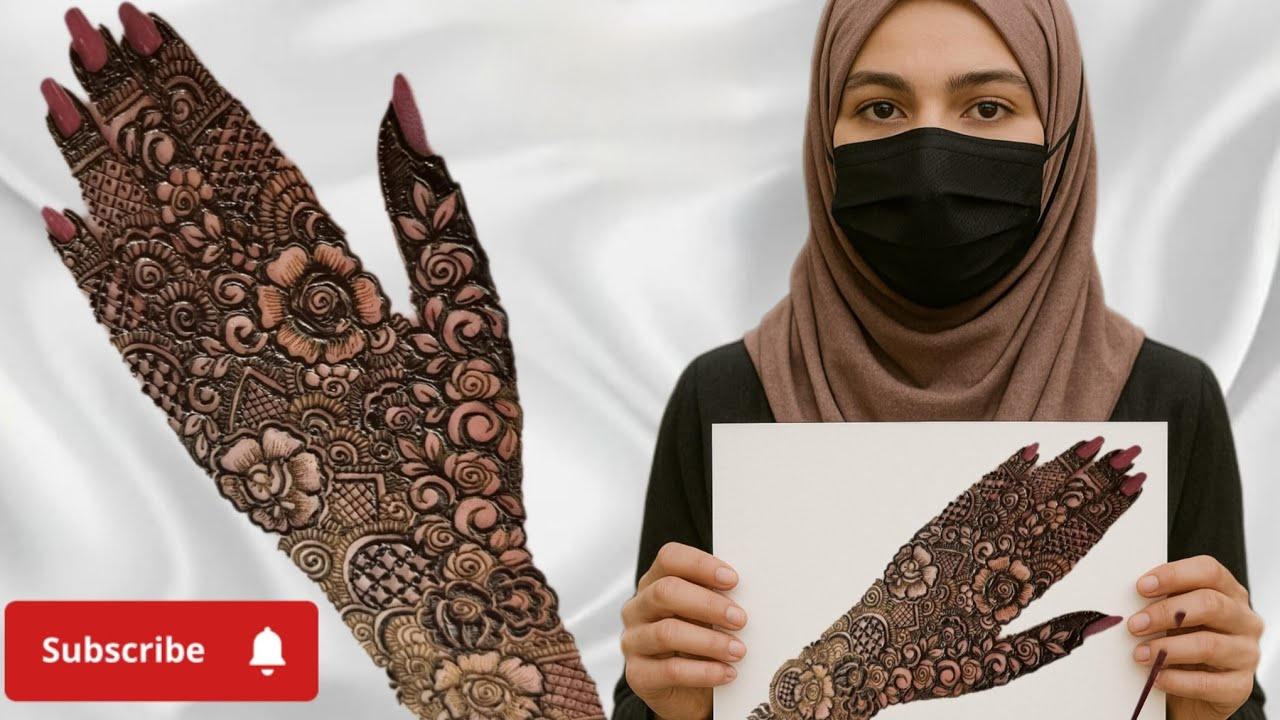 Floral flower mehendi design| Eid mehendi design 2025 |#mehndi #henna #mehandi #hennaart #fun