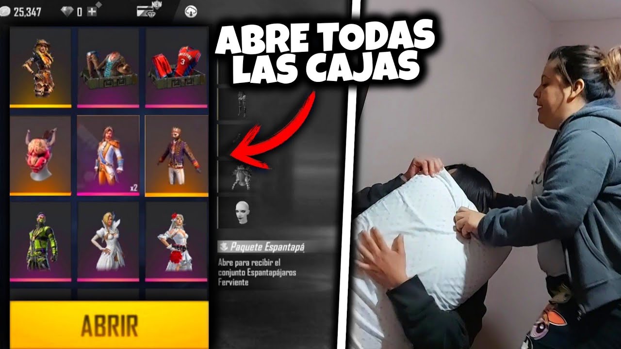 MI HERMANA ABRE TODAS LAS CAJAS EXCLUSIVAS DE MI MAMÁ Y LA GOLPE0!! 😱 FREE FIRE *Broma Pesada*